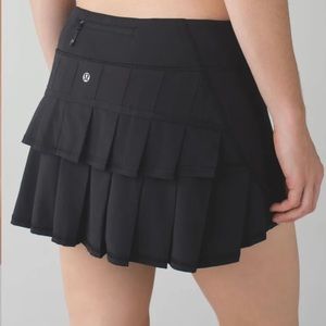Lululemon skirt skort running pleated tennis run pace setter black size 4 tall